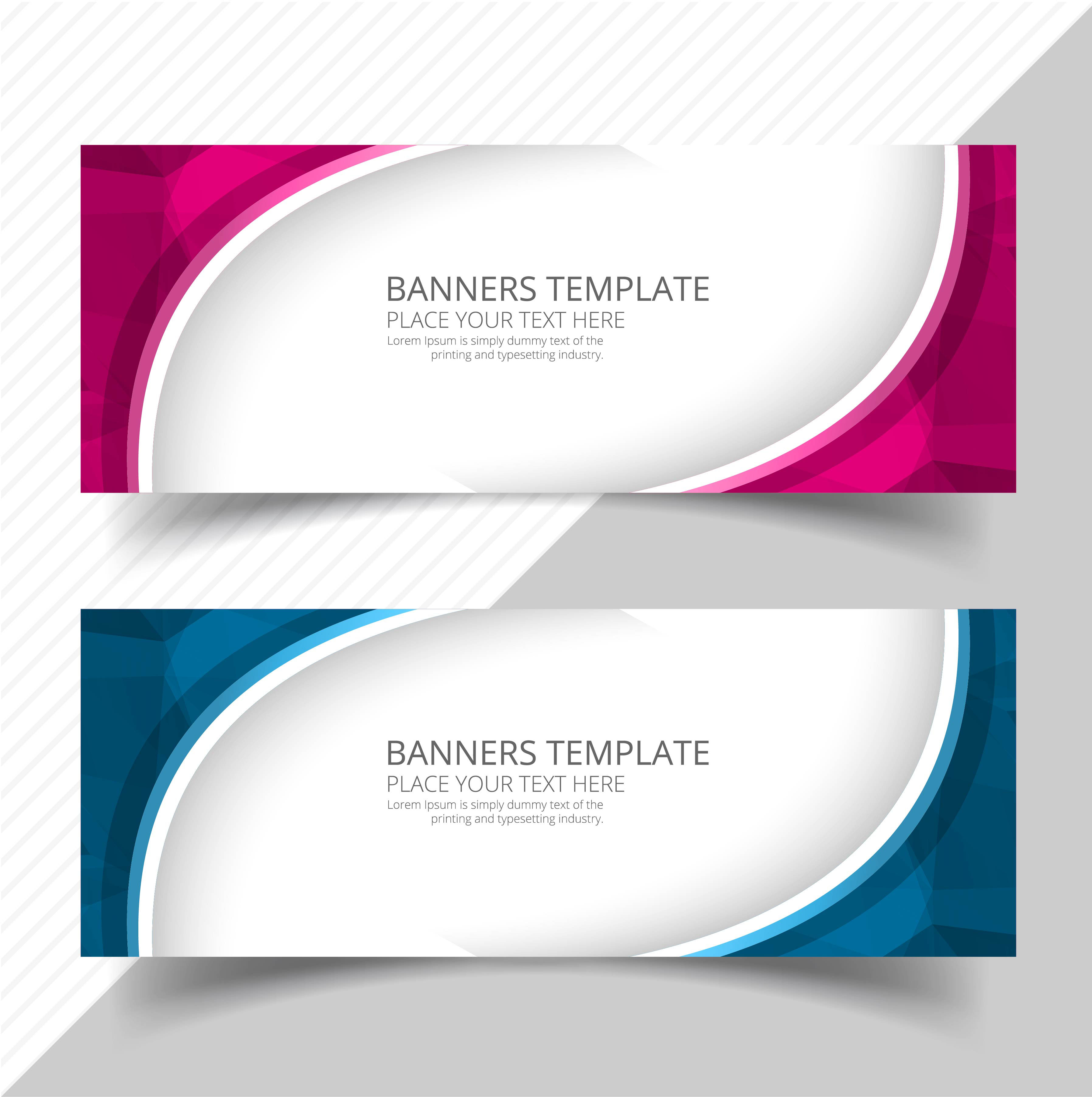 Elegant Wave Colorful Banners Set Design 246596 Vector Art At Vecteezy