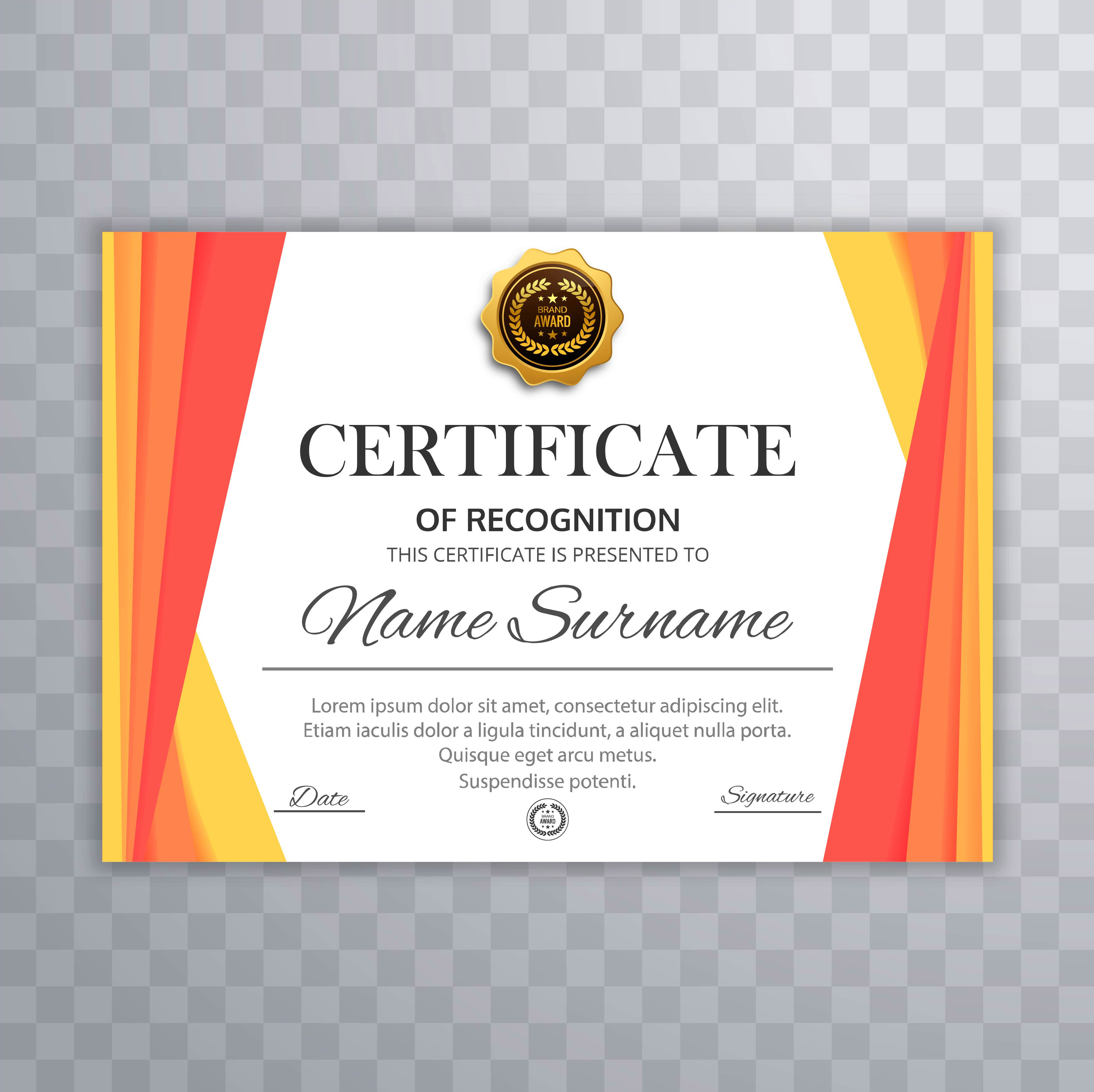 Certificate Of Achievement Template Vector Design 246598 Vector Art At 