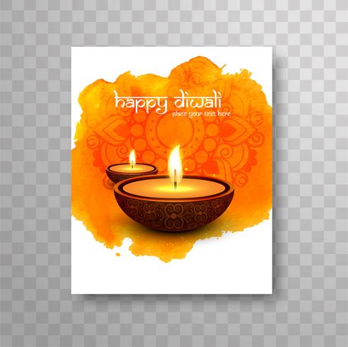 Modern colorful diwali brochure background vector