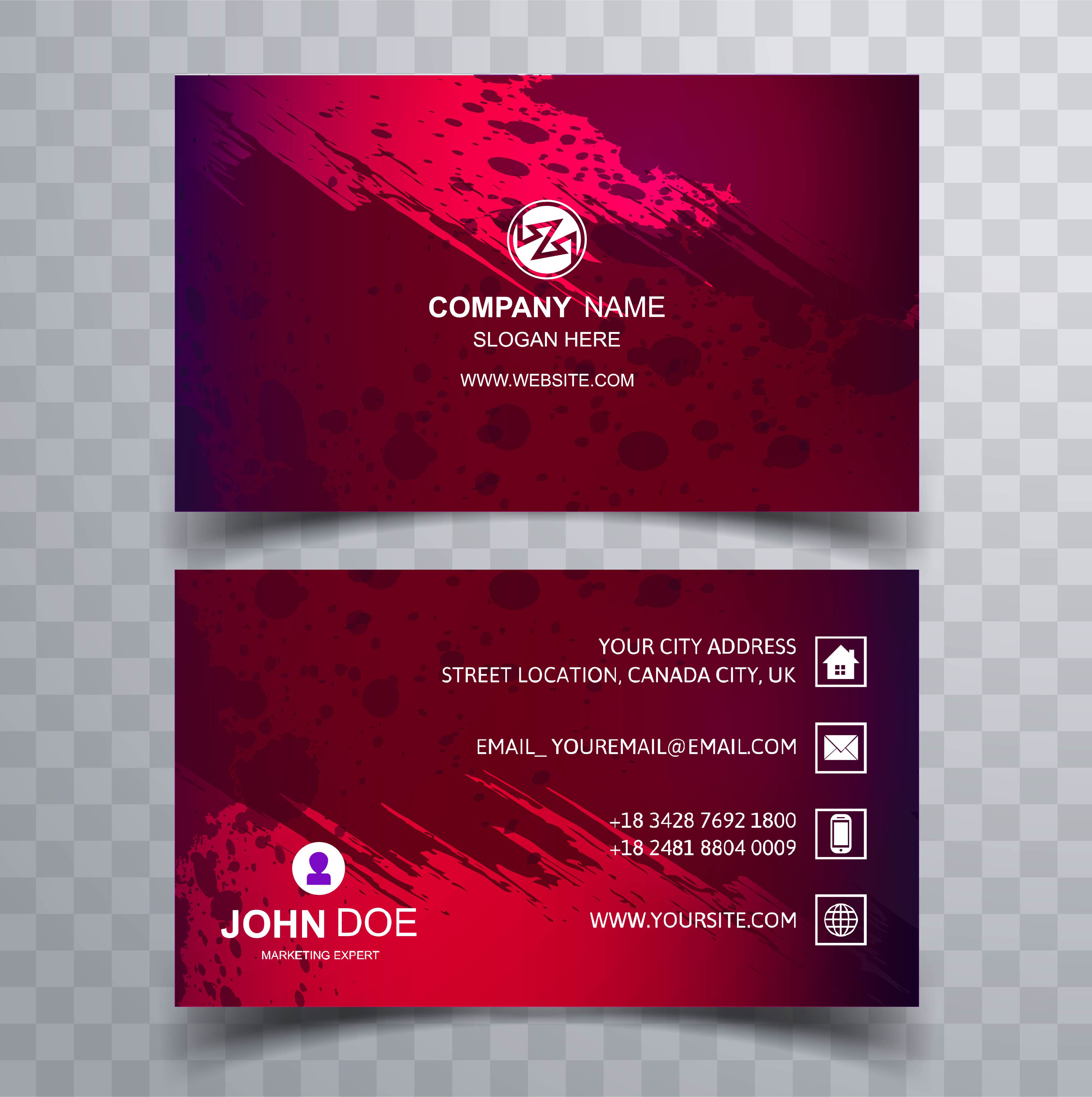 Abstract Colorful Business Card Background Vector Download Free