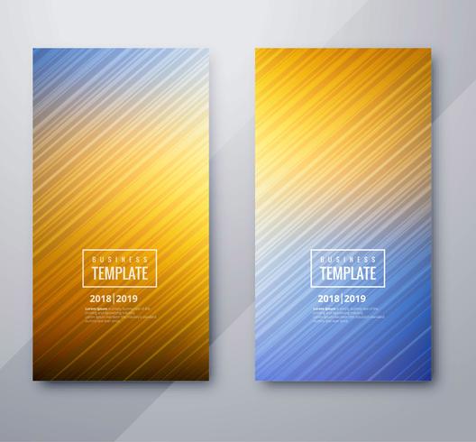 Abstract colorful business template set design vector