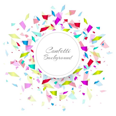 Abstract colorful bright confetti isolated on whit background vector