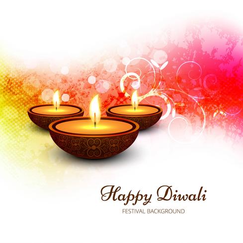 Diseño moderno y elegante de diwali. vector