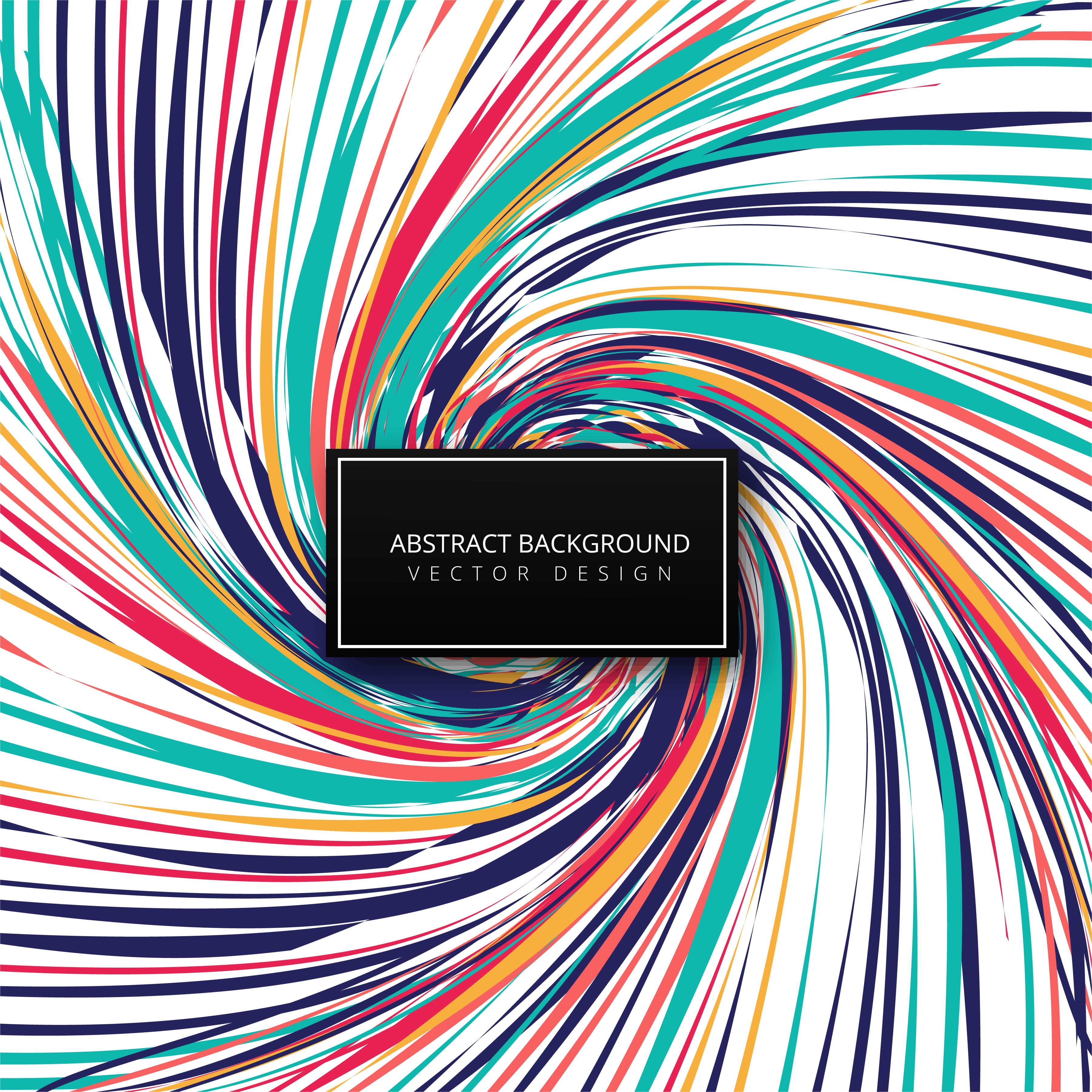  Abstract  swirl colorful lines  wave background vector  