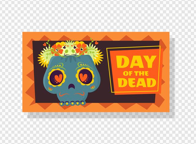 Día de los muertos Vector Banner