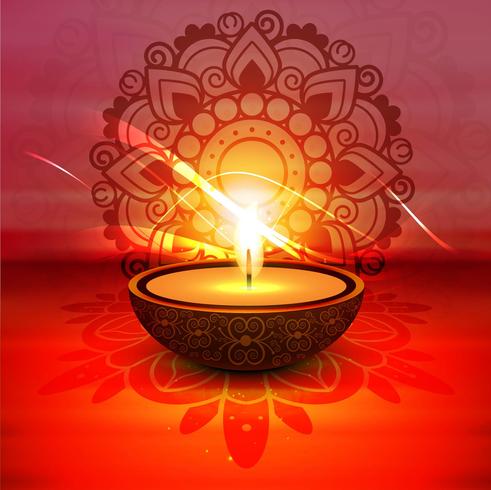 Abstract shiny beautiful diwali background vector