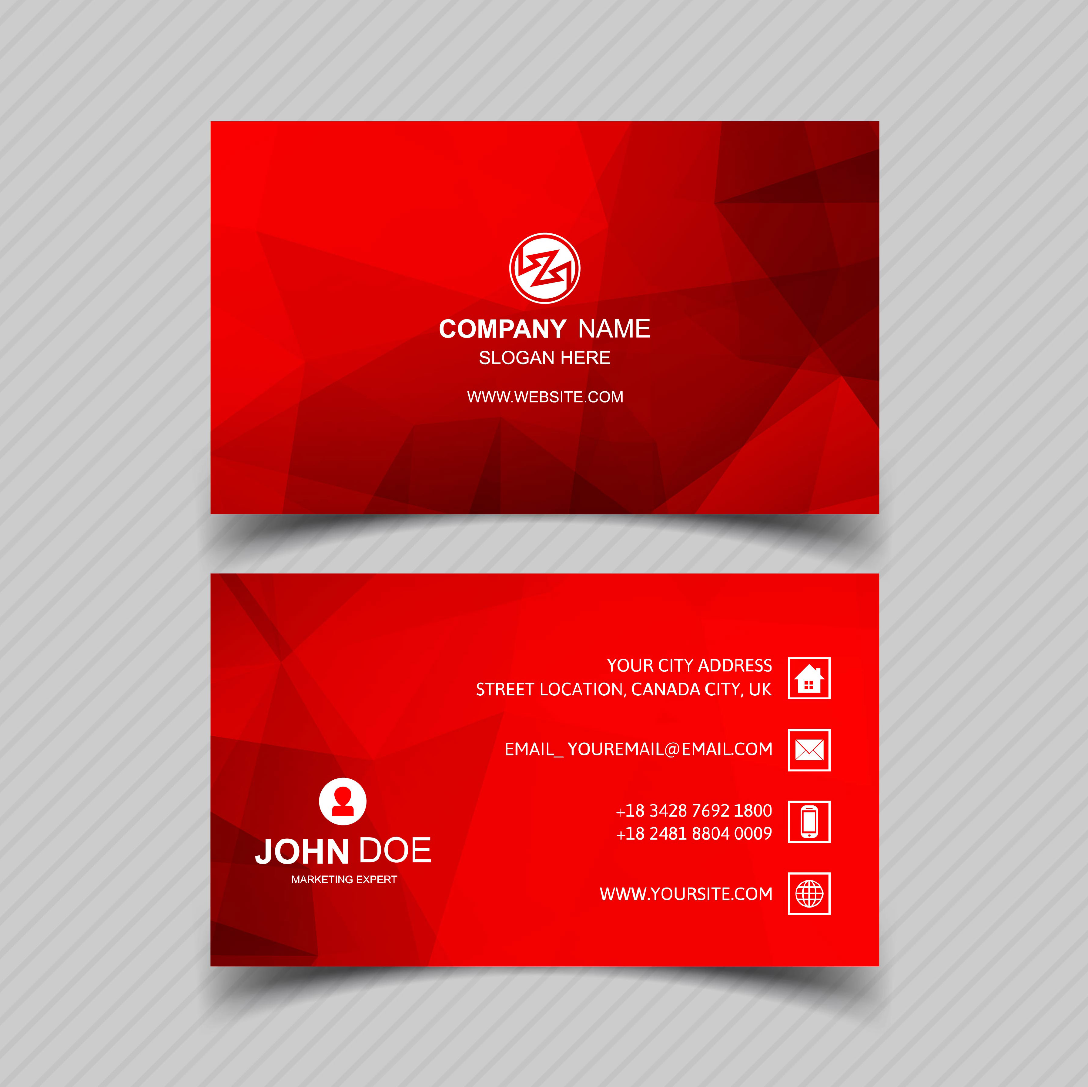 Free business card templates download vector