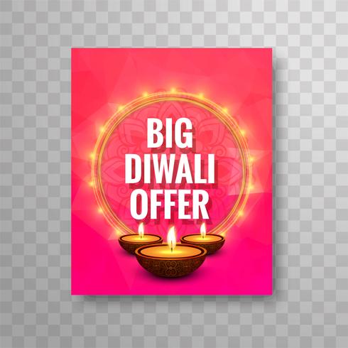 Modern beautiful colorful diwali modern brochure design vector