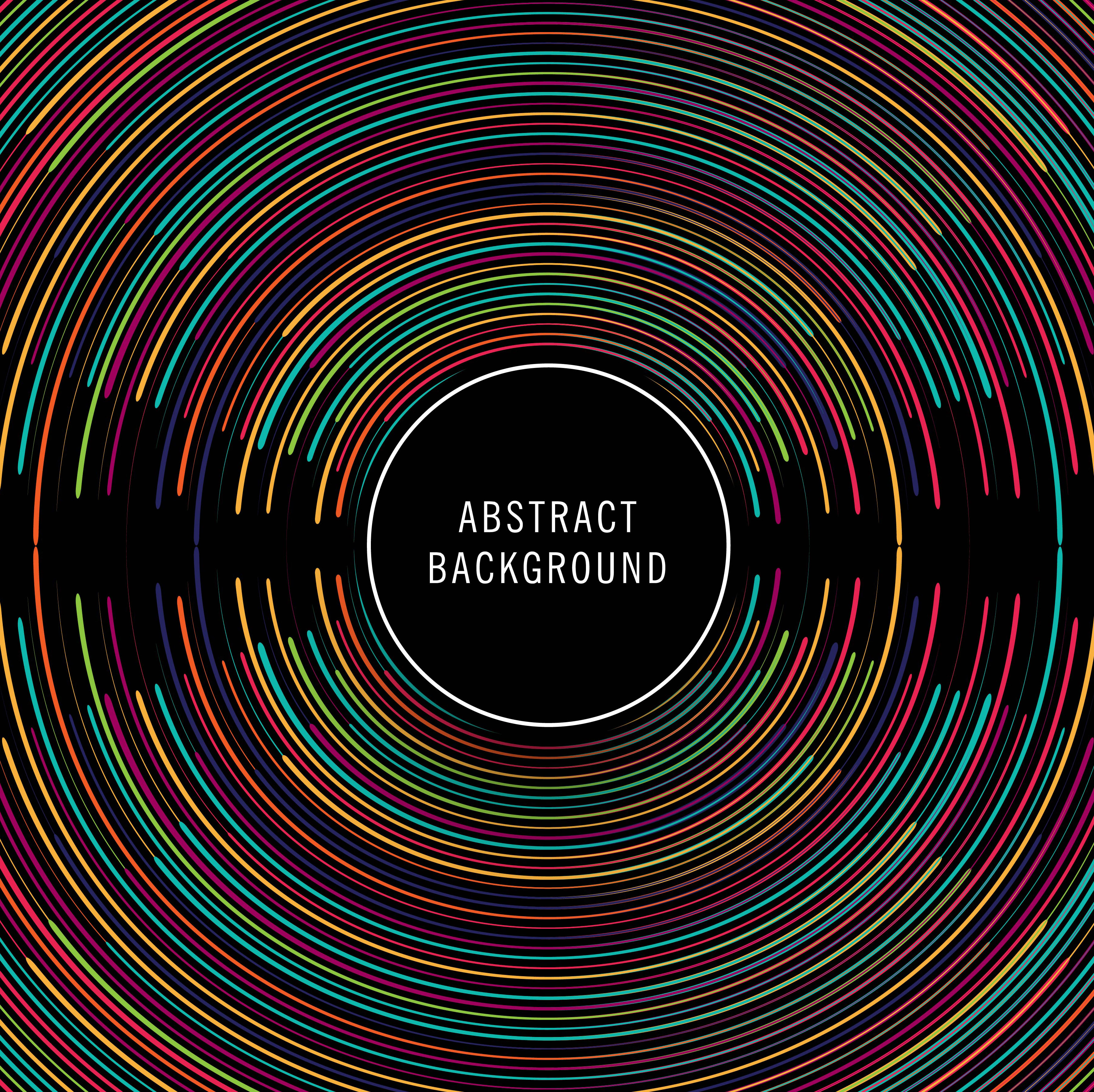 Abstract Colorful Circular Lines Background Illustration Vector
