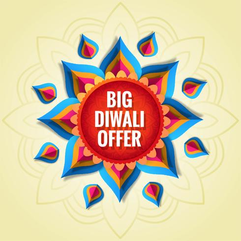 Modern elegant diwali bright design vector