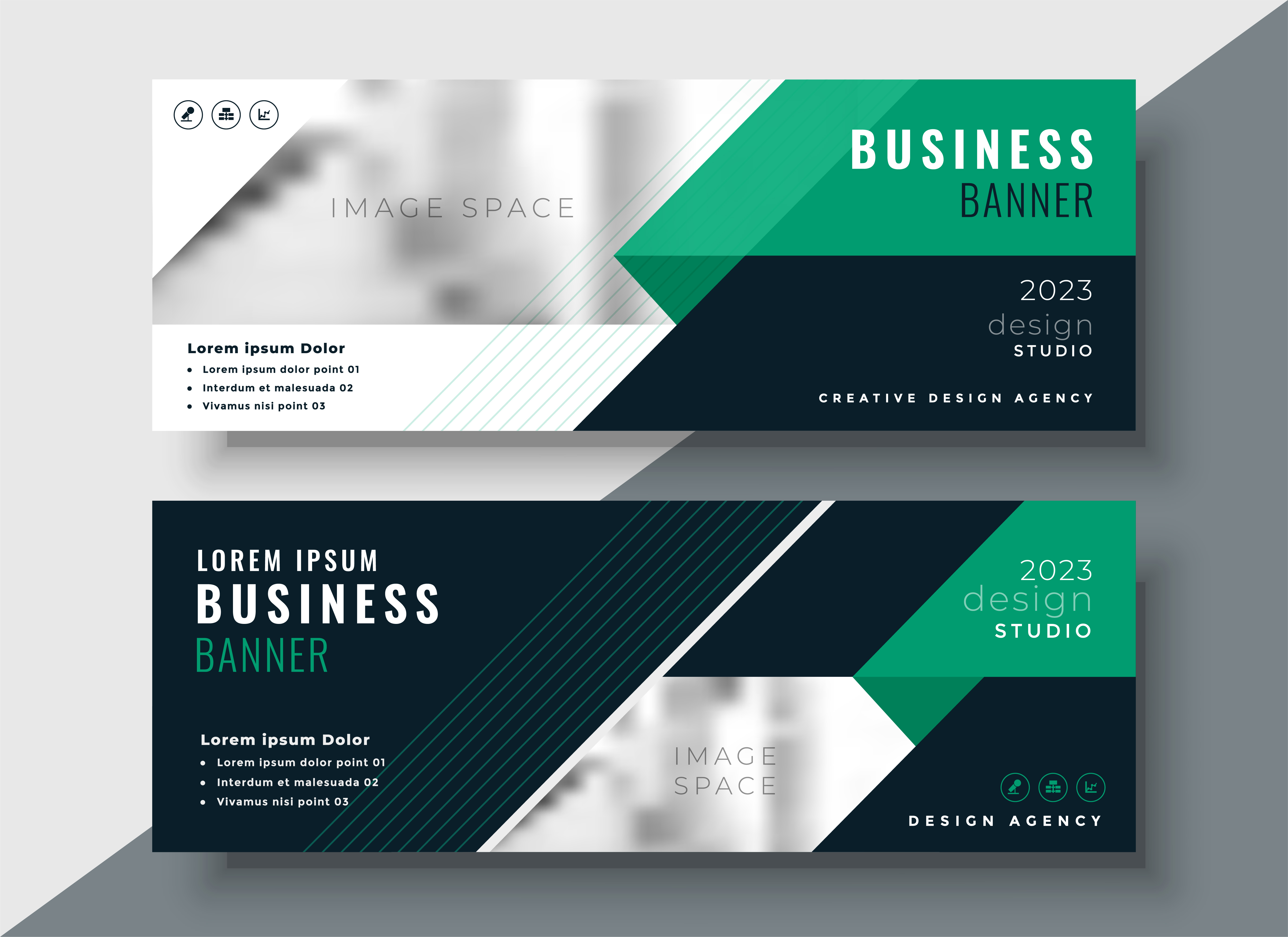 Green Abstract Business Banner Design Template Download Free Vector 