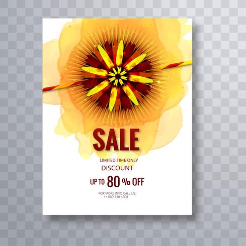 Indian Traditional Festival Raksha Bandhan Greeting Card Sale Te vector