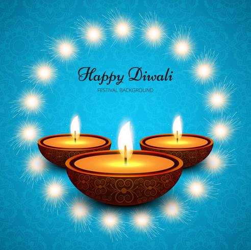 Abstract shiny beautiful diwali background vector