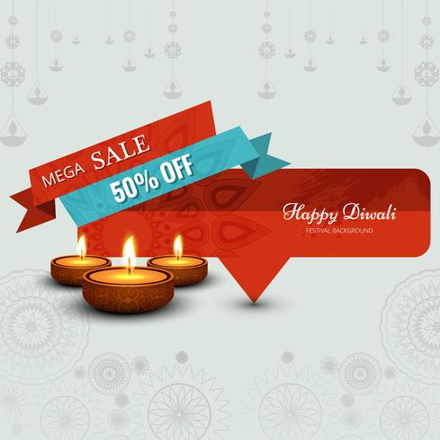 Diseño moderno y elegante de diwali. vector