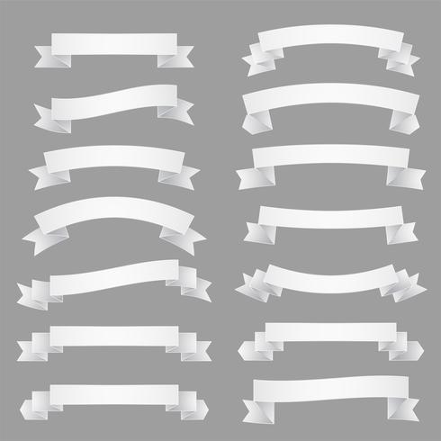 big set of white ribbons - Download Free Vector Art, Stock Graphics ...