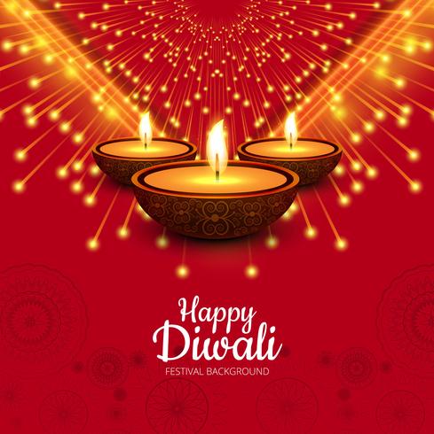 Modern elegant diwali design vector