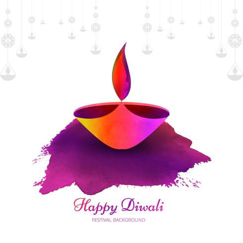 Modern happy diwali background vector