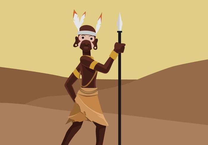 Indigenous People Vector Illustration