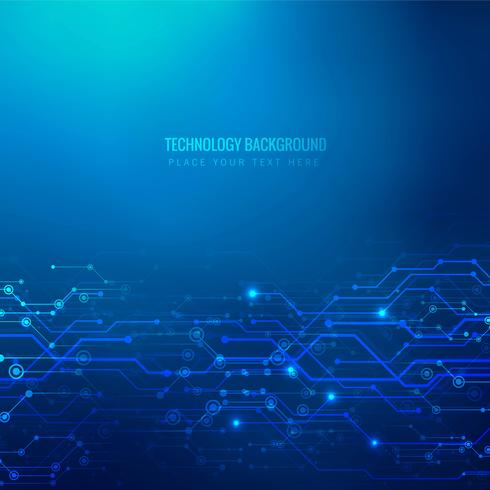 Abstract blue technology background vector