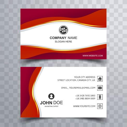 Vector modern creative and clean business card template with wav