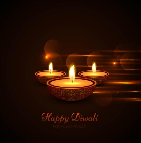 Moderno hermoso colorido diwali brillante diseño vector