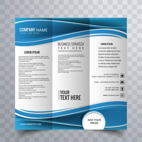 Modern trifold brochure template design vector