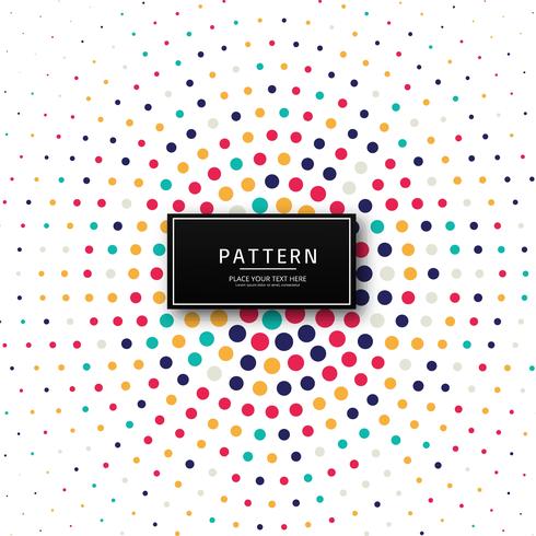 Beautiful colorful dotted pattern background vector