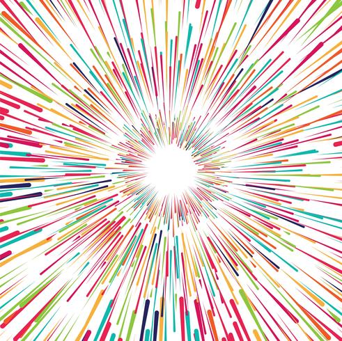 Beautiful colorful rays vector background