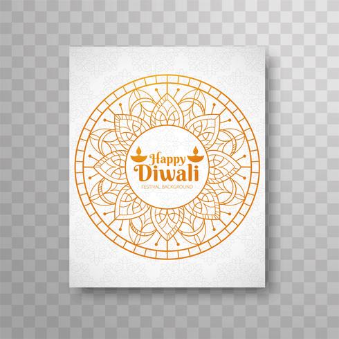 Folleto de diseño moderno diwali colorido brillante vector