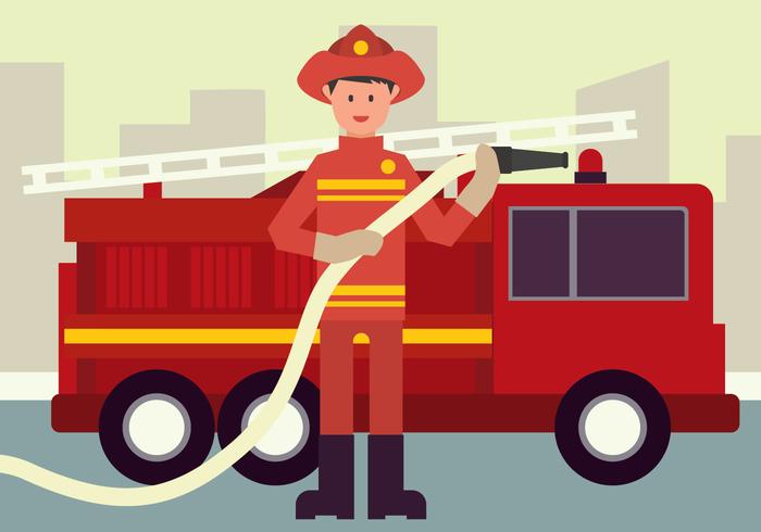 Firefighter vector