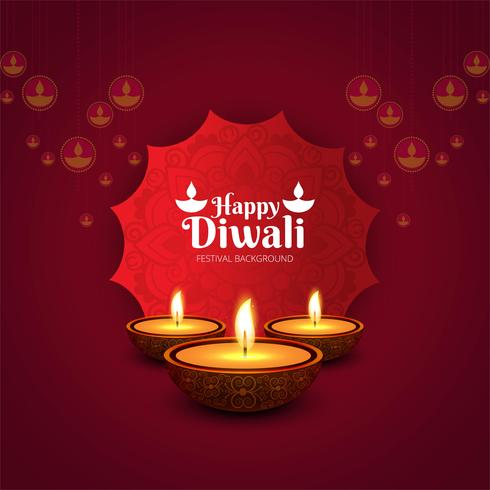 Moderno hermoso colorido diwali brillante diseño vector