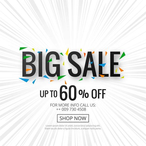 Big sale banner poster template background vector