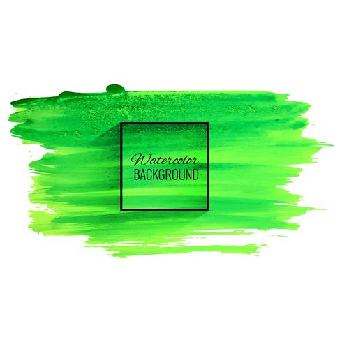 Abstract green watercolor stroke background vector