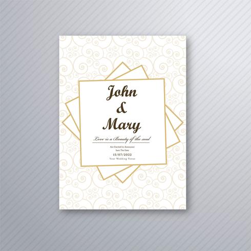 Wedding invitation card template vector