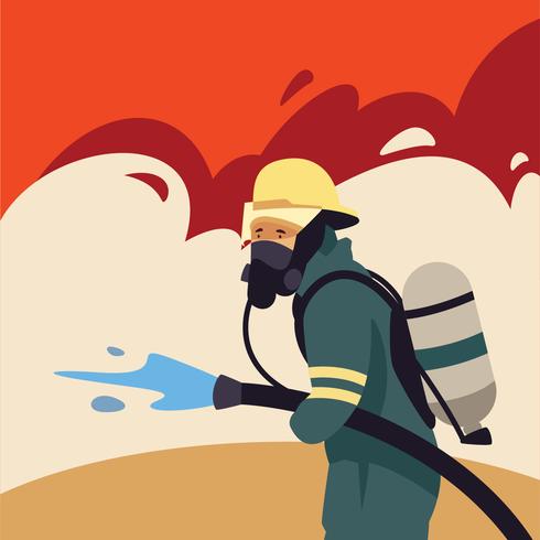 firefighter vector