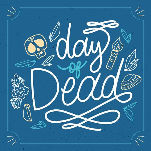 Day Of Dead Lettering vector