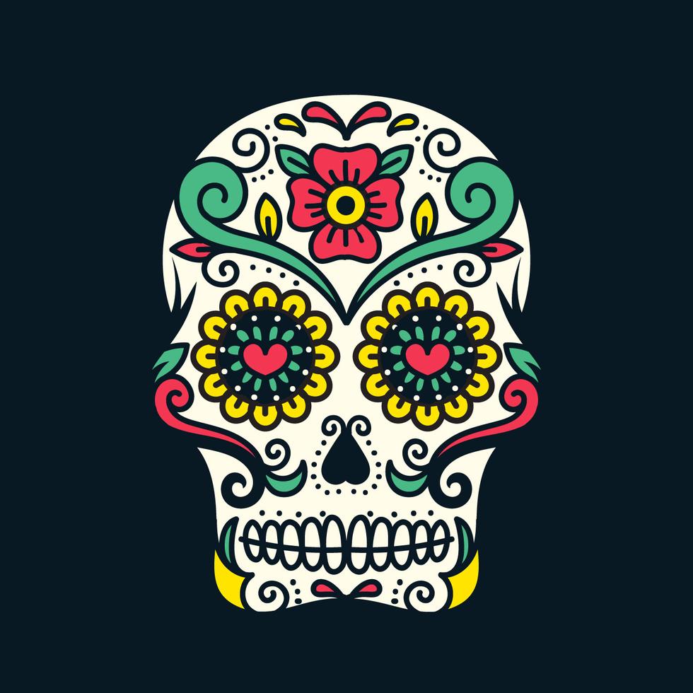 Day Of The Dead Skull 247277 Vector Art At Vecteezy