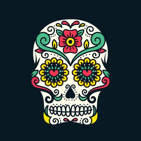 Dia de la calavera muerta vector