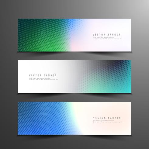 Conjunto de banners moderno abstracto vector