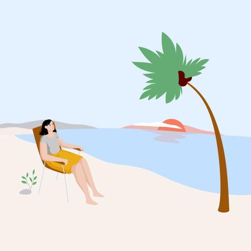 Beach Sunset vector