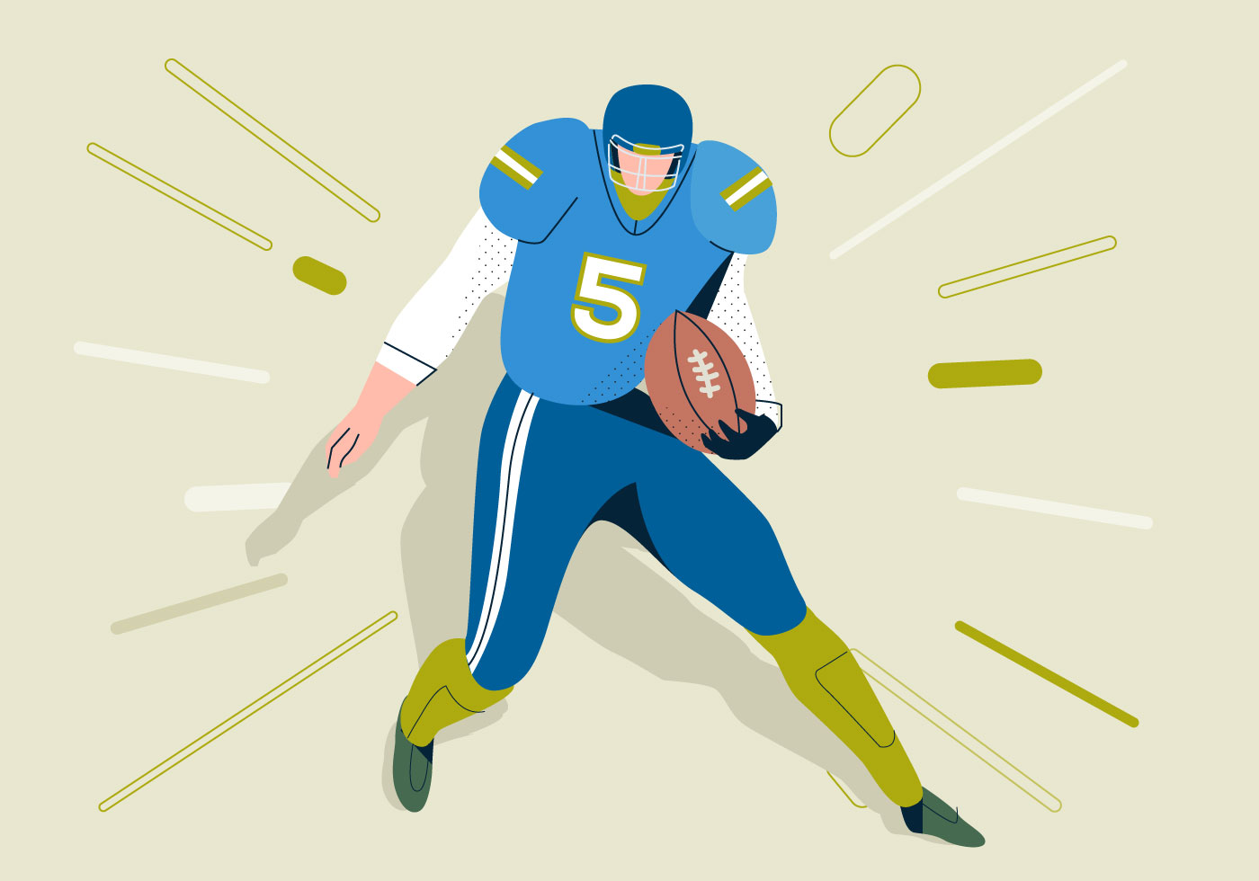 American Football Running Back 247341 Vector Art at Vecteezy