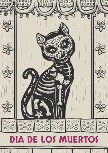 Day Of The Dead Card Background vector