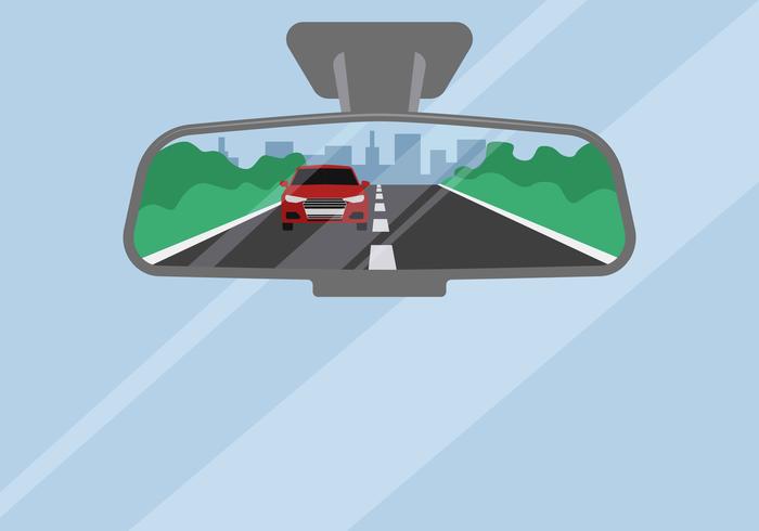 Rear View Mirror Vector Illustration