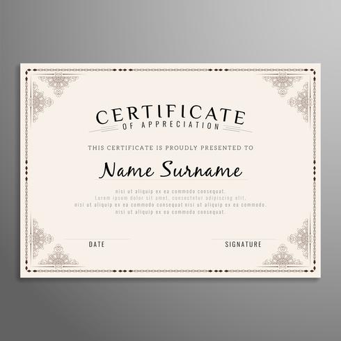 Abstract certificate background vector