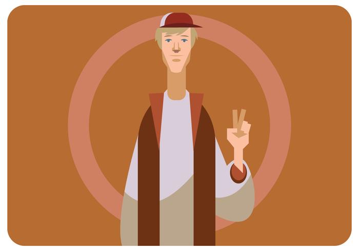 Peace Sign By A Dude Vector