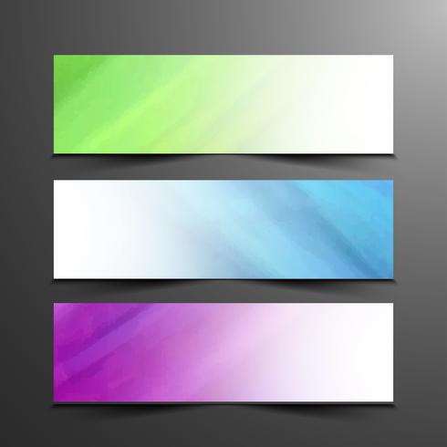 Conjunto de banners moderno abstracto vector