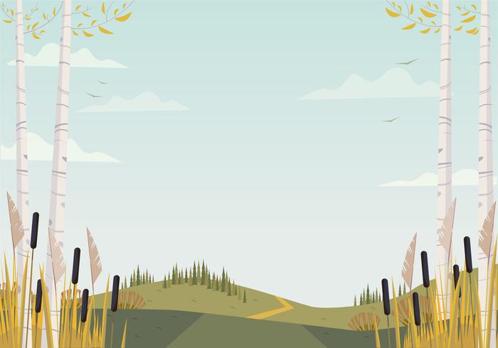 Vector hermoso paisaje ilustración