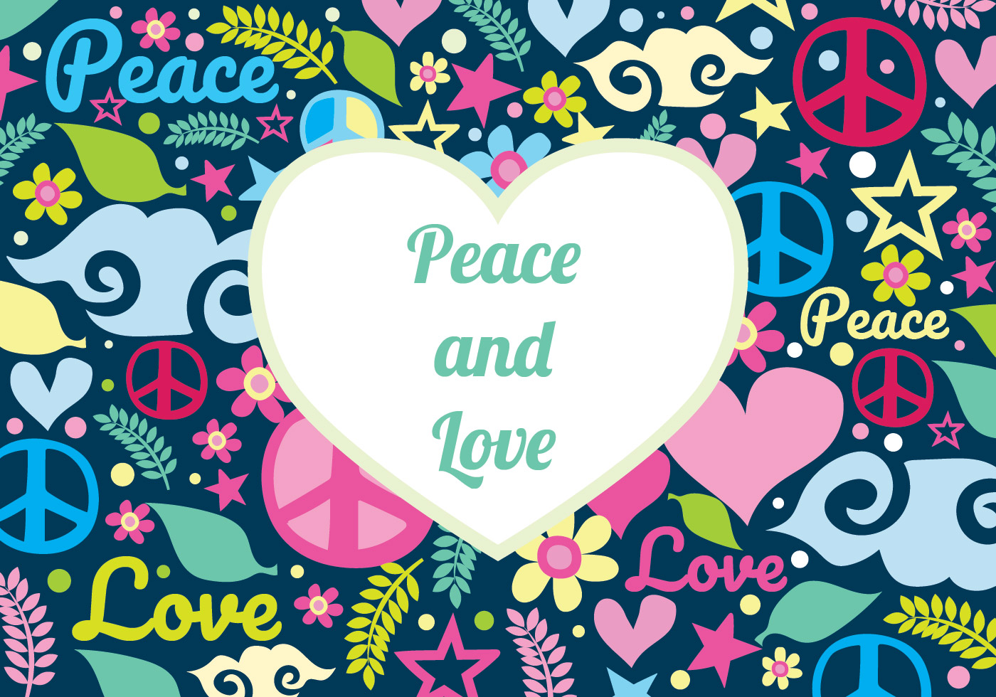 Peace And Love Background 247814 Vector Art at Vecteezy