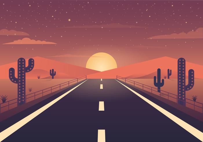 Vector hermoso paisaje ilustración