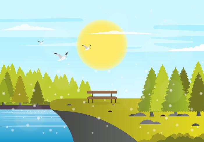 Vector hermoso paisaje ilustración